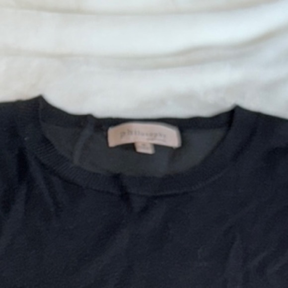Philosophy Black Top with Gold Button Details - Picture 1 of 5